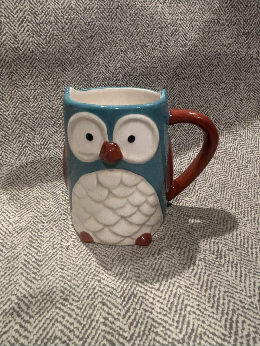 Tag Blue and Brown Owl Ceramic Mug